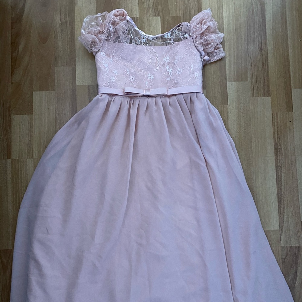 Long pink youth dress